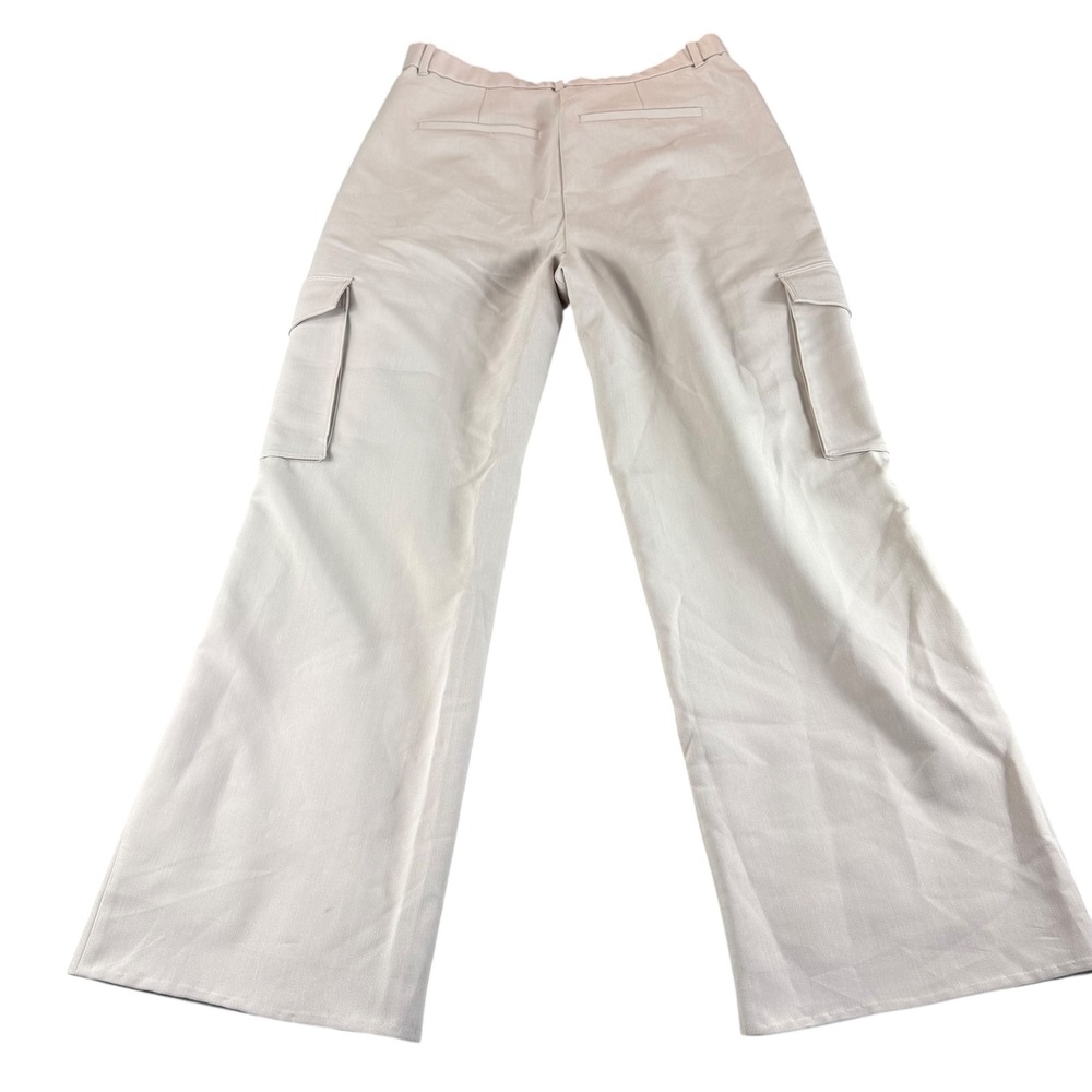 Abercrombie Fitch Cargo Pants Wide Leg Beige Neutral Light Wash Womens Size 32